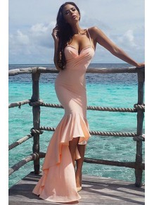 High Low Spaghetti Straps Prom Homecoming Cocktail Graduation Dresses 996021461