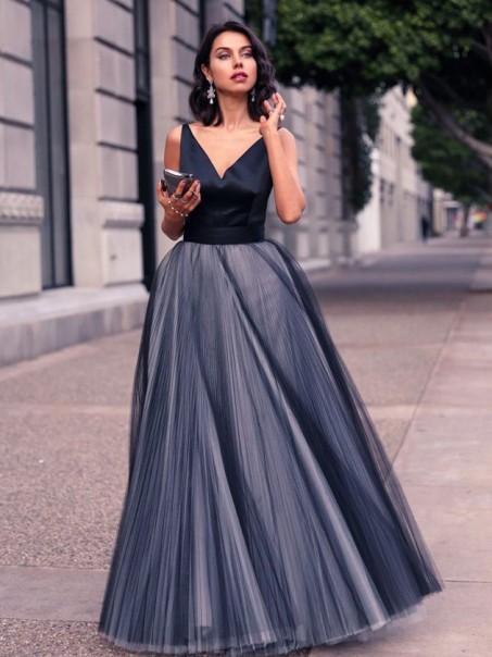 A-Line V-Neck Long Prom Formal Evening Party Dresses 996021476 A-Line V-Neck Long Prom Formal Evening Party Dresses 996021476