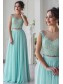 Long Blue Two Pieces Lace Chiffon Prom Formal Evening Party Dresses 996021481