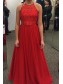 Long Red Halter Lace Chiffon Prom Formal Evening Party Dresses 996021485 Long Red Halter Lace Chiffon Prom Formal Evening Party Dresses 996021485