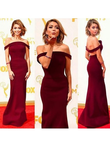 Mermaid Off-the-Shoulder Burgundy Prom Formal Evening Party Dresses 996021492
