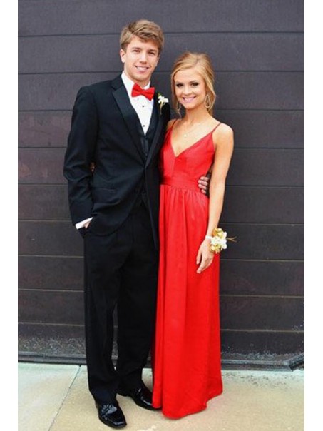 Long Red Backless Spaghetti Straps Prom Formal Evening Party Dresses 996021500