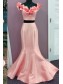 Mermaid Two Pieces Prom Formal Evening Party Dresses with Handmade Flowers 996021503