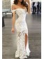 Mermaid Off-the-Shoulder Long White Lace Prom Formal Evening Party Dresses 996021505 Mermaid Off-the-Shoulder Long White Lace Prom Formal Evening Party Dresses 996021505
