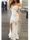 Mermaid Off-the-Shoulder Long White Lace Prom Formal Evening Party Dresses 996021505 Mermaid Off-the-Shoulder Long White Lace Prom Formal Evening Party Dresses 996021505