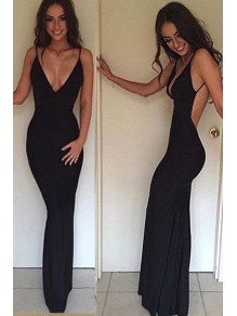 Sexy Long Black Mermaid V-Neck Prom Formal Evening Party Dresses 996021526 Sexy Long Black Mermaid V-Neck Prom Formal Evening Party Dresses 996021526