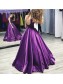 Ball Gown Simple Prom Dresses Satin Floor Length Evening Gowns 996021539