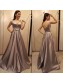 Elegant V-Neck Long Green Prom Evening Formal Dresses 996021541
