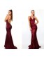 Mermaid V-Neck Sequins Long Prom Evening Formal Dresses 996021561