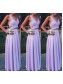 Two Pieces V-Neck Chiffon Long Prom Evening Formal Dresses 996021565