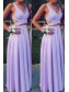 Two Pieces V-Neck Chiffon Long Prom Evening Formal Dresses 996021565