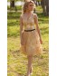 Short Lace Appliques Knee Length Homecoming Party Prom Dresses 996021568