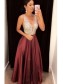 A-Line V-Neck Beaded Long Prom Evening Formal Dresses 996021577