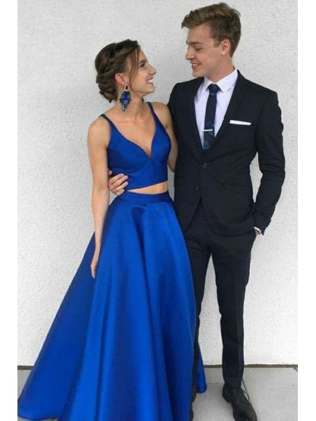 Two Pieces Prom Dresses V-Neck Evening Party Dresses 996021585 Two Pieces Prom Dresses V-Neck Evening Party Dresses 996021585