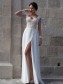 Long See Through Sleeves Lace Top Chiffon White Prom Evening Formal Dresses 99602159 Long See Through Sleeves Lace Top Chiffon White Prom Evening Formal Dresses 99602159