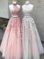 Two Pieces Beaded Lace Prom Dresses Evening Gowns 996021590