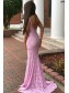 Elegant Long Pink Mermaid Lace Prom Dresses Evening Gowns 996021591 Elegant Long Pink Mermaid Lace Prom Dresses Evening Gowns 996021591