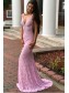Elegant Long Pink Mermaid Lace Prom Dresses Evening Gowns 996021591 Elegant Long Pink Mermaid Lace Prom Dresses Evening Gowns 996021591