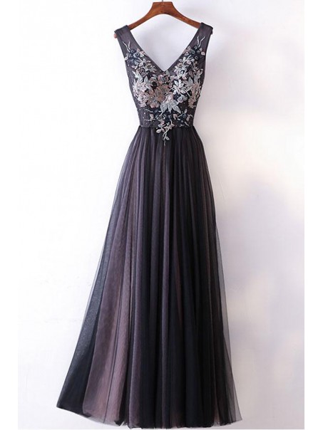 A-Line V-Neck Long Prom Dresses Evening Gowns 996021597 A-Line V-Neck Long Prom Dresses Evening Gowns 996021597