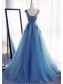 A-Line Long Blue Lace Prom Dresses Formal Evening Dresses 996021602 A-Line Long Blue Lace Prom Dresses Formal Evening Dresses 996021602