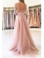 Elegant Lace Aappliques and Tulle 3/4 Length Sleeves Long Prom Dresses Formal Evening Dresses 996021603