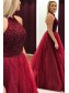 Ball Gown Hatler Beaded Long Burgundy Prom Dresses Formal Evening Dresses 996021606 Ball Gown Hatler Beaded Long Burgundy Prom Dresses Formal Evening Dresses 996021606