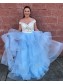 Blue and White Two Pieces Lace Tulle Long Prom Dresses Formal Evening Dresses 996021627 Blue and White Two Pieces Lace Tulle Long Prom Dresses Formal Evening Dresses 996021627