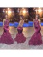 Sexy Long Purple Backless Lace Top Mermaid Prom Evening Formal Dresses 99602163