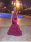 Sexy Long Purple Backless Lace Top Mermaid Prom Evening Formal Dresses 99602163