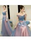 A-Line Off-the-Shoulder Tulle Long Prom Dresses Formal Evening Dresses 996021637 A-Line Off-the-Shoulder Tulle Long Prom Dresses Formal Evening Dresses 996021637