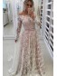 A-Line Long Sleeves Lace Long Prom Dresses Formal Evening Dresses 996021644