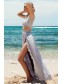 Two Pieces Lace See Through Top Chiffon Prom Evening Formal Dresses 99602165 Two Pieces Lace See Through Top Chiffon Prom Evening Formal Dresses 99602165