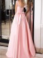 Long Pink Lace Satin Prom Dresses Formal Evening Dresses 996021654 Long Pink Lace Satin Prom Dresses Formal Evening Dresses 996021654