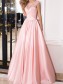 Long Pink Lace Satin Prom Dresses Formal Evening Dresses 996021654 Long Pink Lace Satin Prom Dresses Formal Evening Dresses 996021654