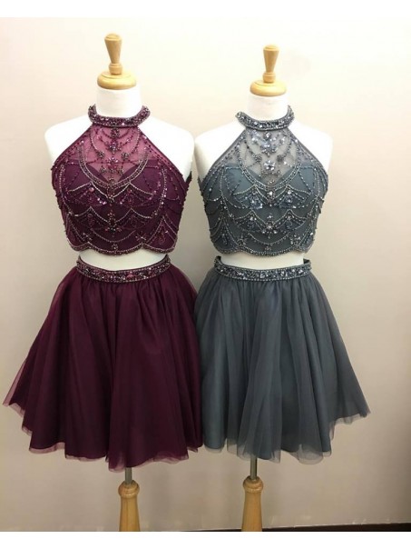 Two Pieces Beaded Short Prom Dresses Formal Evening Dresses 996021658 Two Pieces Beaded Short Prom Dresses Formal Evening Dresses 996021658