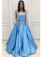 Long Blue Two Pieces Beaded Prom Dresses Formal Evening Dresses 996021667 Long Blue Two Pieces Beaded Prom Dresses Formal Evening Dresses 996021667