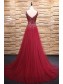 A-Line Beaded Long Red Tulle Prom Dresses Formal Evening Dresses 996021674 A-Line Beaded Long Red Tulle Prom Dresses Formal Evening Dresses 996021674