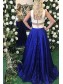 Beaded Lace Blue White Long Prom Dresses Formal Evening Dresses 996021678
