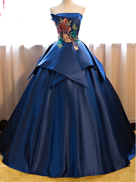 Ball Gown Strapless Long Prom Dresses Formal Evening Dresses 996021687