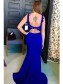 Elegant Mermaid Straps Open Back Long Prom Dress with Appliques Formal Evening Dresses 996021713