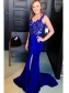 Elegant Mermaid Straps Open Back Long Prom Dress with Appliques Formal Evening Dresses 996021713
