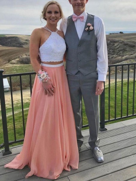 Elegant Two Pieces Long Prom Dress Formal Evening Dresses 996021716