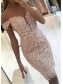 Elegant Short Lace Off-the-Shoulder Prom Dress Formal Evening Dresses 996021717