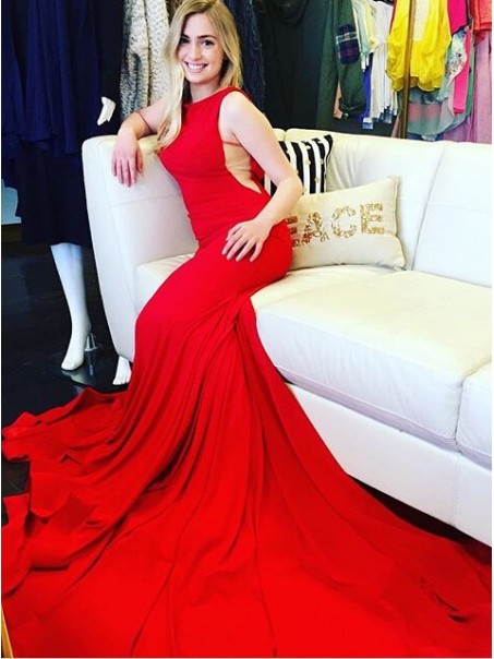 Trumpet/Mermaid Long Red Prom Evening Formal Dresses 99602178 Trumpet/Mermaid Long Red Prom Evening Formal Dresses 99602178