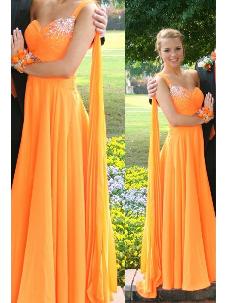 A-Line Beaded One-Shoulder Long Chiffon Prom Evening Formal Dresses 99602186 A-Line Beaded One-Shoulder Long Chiffon Prom Evening Formal Dresses 99602186