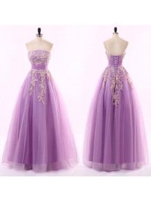 A-Line Strapless Lilac Long Prom Evening Formal Dresses 99602187 A-Line Strapless Lilac Long Prom Evening Formal Dresses 99602187