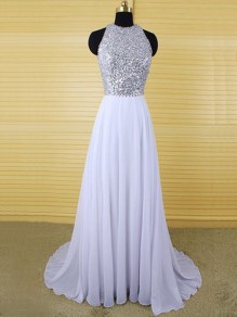 A-Line Sequins Top Chiffon Long Prom Evening Formal Dresses 99602188 A-Line Sequins Top Chiffon Long Prom Evening Formal Dresses 99602188