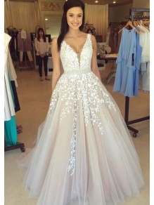 A-Line Straps Sleeveless Long Prom Evening Formal Dresses 99602190
