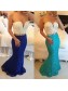 Blue White Lace Long Mermaid Prom Dresses Evening Gowns 99602202 Blue White Lace Long Mermaid Prom Dresses Evening Gowns 99602202