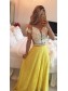 A-Line Short Sleeves Lace Chiffon Royal Blue White Long Prom Dresses Evening Gowns 99602206